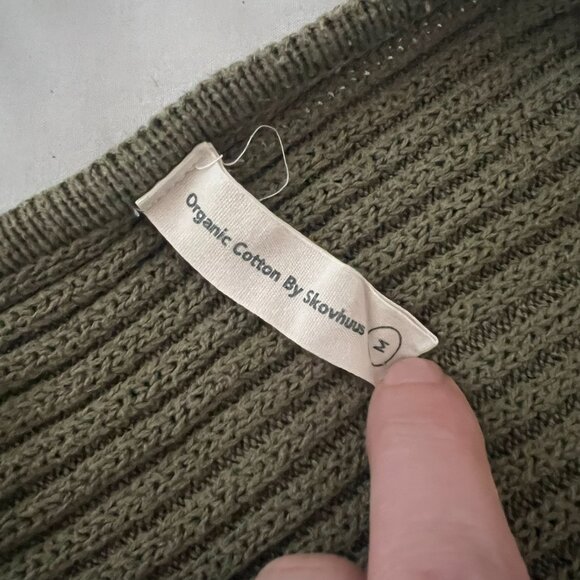 Organic Cotton Green Sweater with Zipper Detail - Picture 3 of 3
